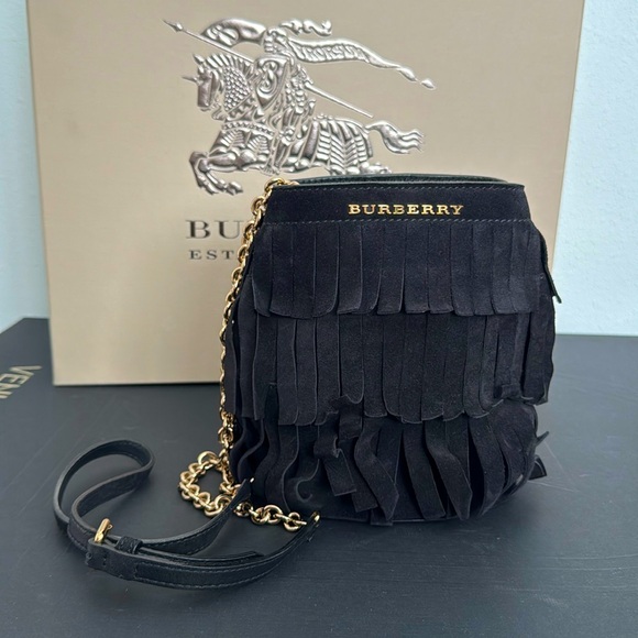 Burberry Suede crossbody bag small - Picture 1 of 6
